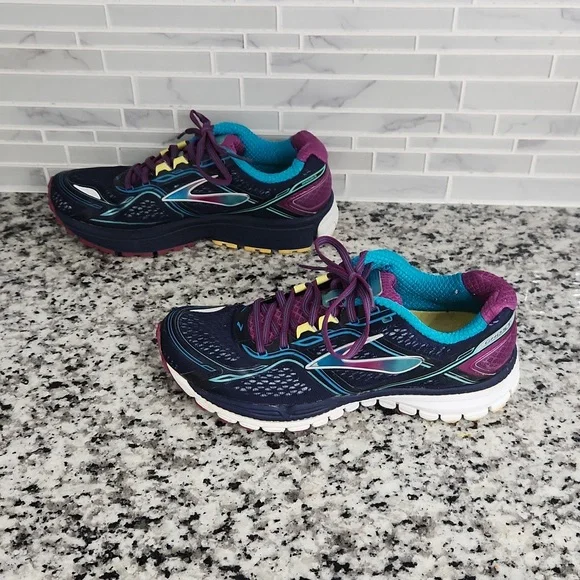 Navy Purple & Blue Brooks 8th Edition Ghost Running Shoes sz 8 Medium sneakers - Picture 5 of 6